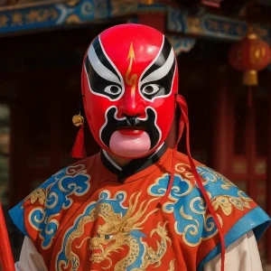 Masque d&rsquo;opéra de pékin, fournitures de fête, masque pour les yeux, accessoires de bal, artisanat traditionnel, théâtral, culturel, décoratif, couverture faciale