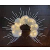 light up halo couronne sunburst blanc rose bandeau déesse du soleil led couronne bandeau lueur casque fête cheveux accessoires pour les femmes
