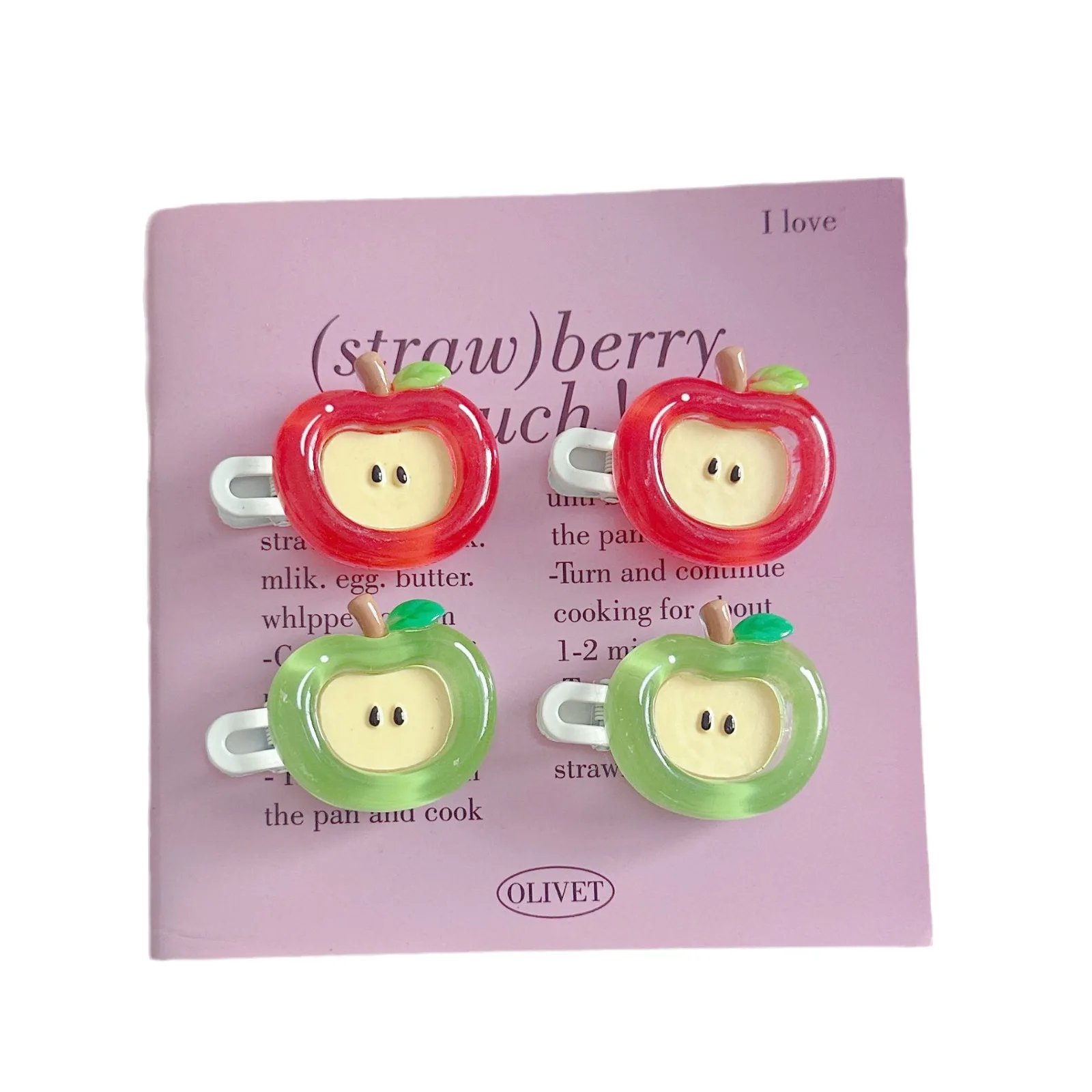 pince à cheveux pomme mignonne pour femmes, barrettes à frange latérale de style coréen/japonais, épingle à cheveux et accessoires pour filles pince à cheveux pomme mignonne pour femmes, barrettes à frange latérale de style coréen/japonais, épingle à cheveux et accessoires pour filles