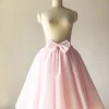 jupe rose avec nœud pour femme, jupon court en tulle, jupon de mariage, tutu rockabilly, sous jupe de demoiselle d'honneur, cadeau de la saint valentin