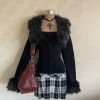 y2k femmes vêtements classique personnalité harajuku esthétique femme mode fille chaude décontracté marée vintage mince chic à la mode 90s manteau