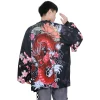 Kimono japonais traditionnel Haori pour hommes et femmes, kimono de samouraï, chemise à imprimé dragon, cardigan Harajuku, vêtements pour hommes
