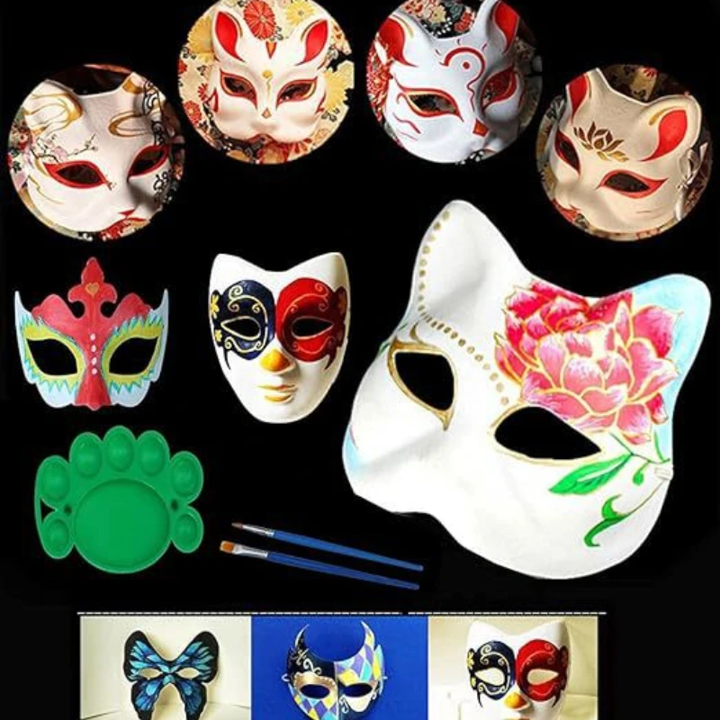 masque de torche demi visage de chat pour hommes et femmes, dessin animé à la main bricolage, style japonais, fournitures de fête et de balle, nouveau masque de torche demi visage de chat pour hommes et femmes, dessin animé à la main bricolage, style japonais, fournitures de fête et de balle, nouveau
