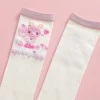 chaussettes japonaises longues en dentelle pour enfants, dessin animé, amour, petit lapin, longueur au genou, leggings pour filles, bas pour bébé