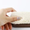 brosse à chaussures en laine, soins du cuir, vernis à chaussures, nettoyant pour bottes, soins de chaussures, brosse à chaussures multifonctionnelle en laine douce avec manche en bois