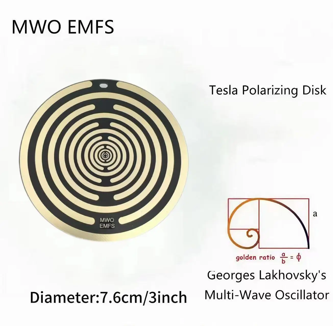 disque optique mwo plaqué or, oscillateur multi ondes de 3 pouces, ornements d'antenne, disque d'énergie de bobine lakhovsky disque optique mwo plaqué or, oscillateur multi ondes de 3 pouces, ornements d'antenne, disque d'énergie de bobine lakhovsky