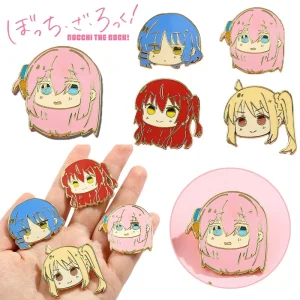 Bocchi Le Rocher! Broches en métal de dessin animé, Anime Gotoh Hitori Yamada Ryo Ijichi Nijika, épingle à revers en alliage, Badge de sac, décor, bijoux cadeau