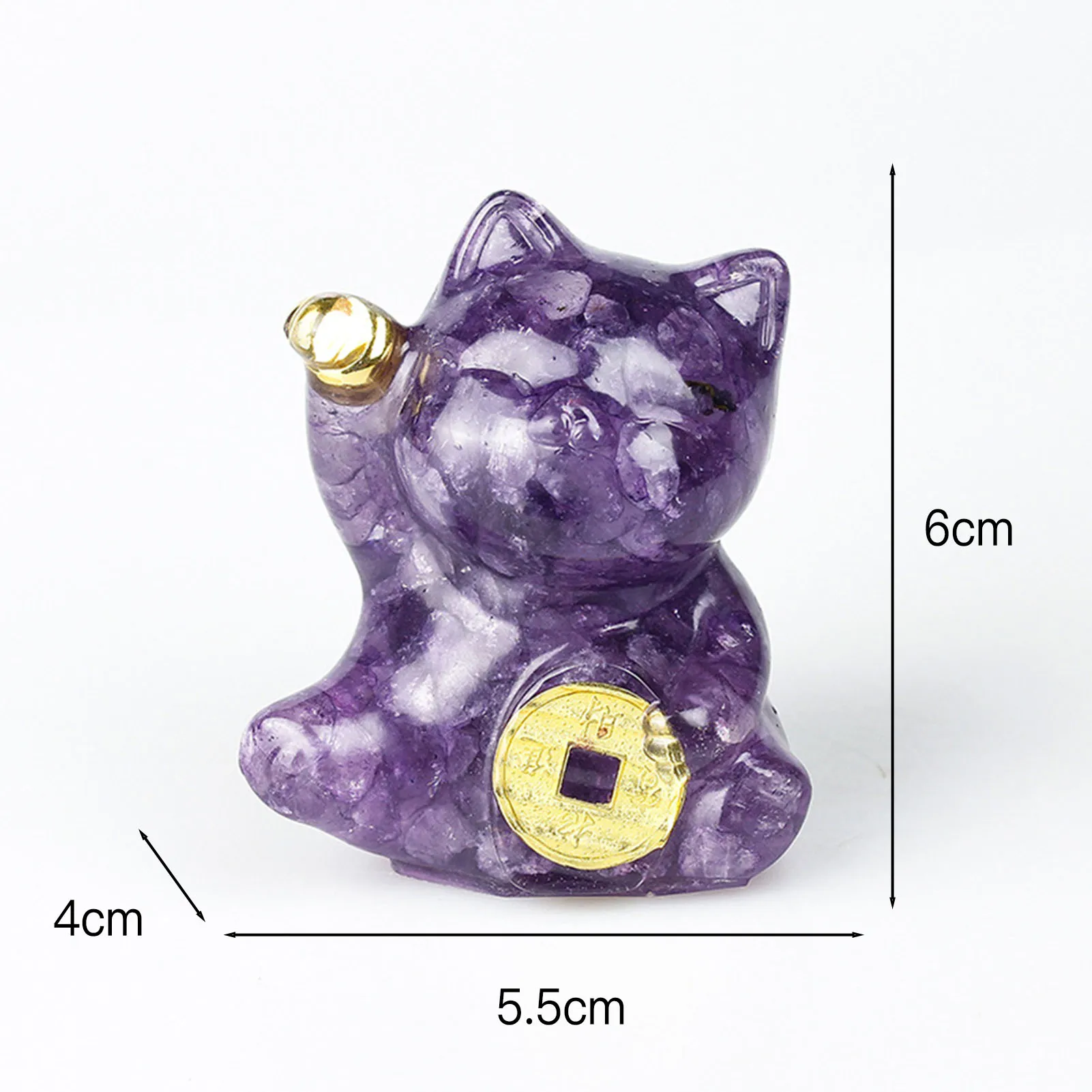 figurine de chat porte bonheur maneki neko, statue de chats d'argent, décoration pour mariage et anniversaire figurine de chat porte bonheur maneki neko, statue de chats d'argent, décoration pour mariage et anniversaire