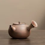 Théière à poignée latérale en poterie brute de boue de roche ancienne de 200ML, théière rétro, bouilloire à thé, cérémonie du thé, fabrication de thé, Pot unique, cérémonie du thé