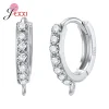 différents modèles de boucles d'oreilles en cristal de style coréen, argent regardé 925 véritable, accessoires de bijoux pour le bricolage