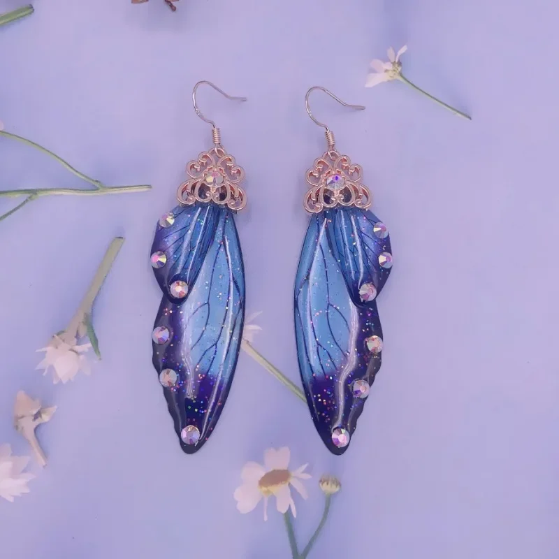 boucles d'oreilles ailes de papillon demon slayer, kimetsu no yaiba kochou shinobu, cosplay, bijoux d'oreille, accessoires, cadeaux pour filles boucles d'oreilles ailes de papillon demon slayer, kimetsu no yaiba kochou shinobu, cosplay, bijoux d'oreille, accessoires, cadeaux pour filles
