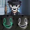 Masque de cosplay d’anime japonais, invasion de grande hauteur, Tenkuu Shinpan, masques en PVC blanc, masque lumineux LED, accessoires, mode Masque de cosplay d’anime japonais, invasion de grande hauteur, Tenkuu Shinpan, masques en PVC blanc, masque lumineux LED, accessoires, mode
