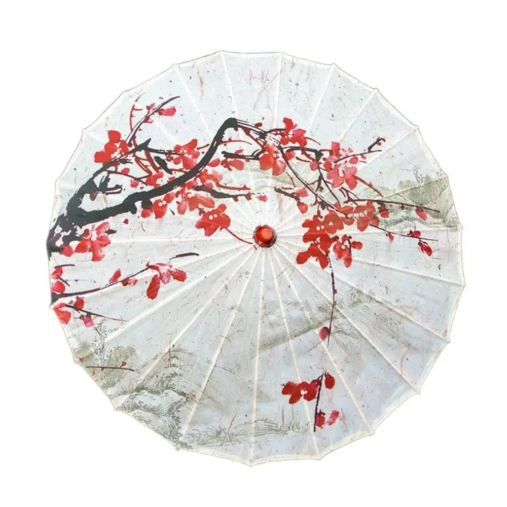 Parapluie en papier huilé fait à la main, Durable, décoratif, suspendu, à motifs, en soie chinoise, à Long manche, bâton en bois, pour enfants Parapluie en papier huilé fait à la main, Durable, décoratif, suspendu, à motifs, en soie chinoise, à Long manche, bâton en bois, pour enfants