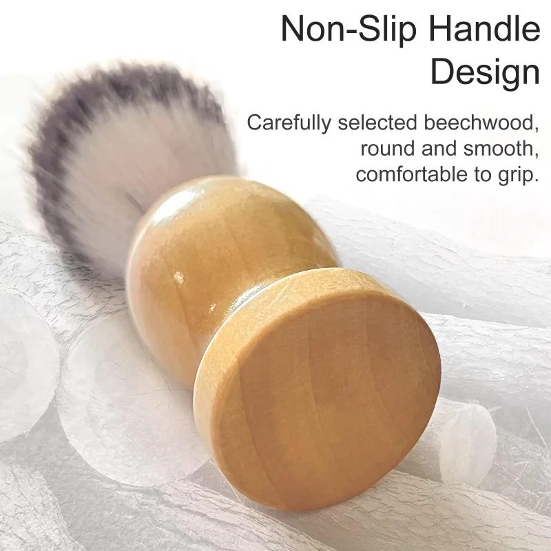 brosse de rasage pour cheveux de qualité supérieure avec manche en bois lisse, outil de luxe de qualité barbier pour le rasage, le soin de la barbe et le nettoyage du visage brosse de rasage pour cheveux de qualité supérieure avec manche en bois lisse, outil de luxe de qualité barbier pour le rasage, le soin de la barbe et le nettoyage du visage 