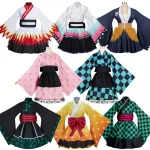 Anime japonais Cosplay Costume femmes démon Slayer Rengoku Kyoujurou Kochou Shinobu Lolita Kimono femme de chambre uniforme robe tenue adulte