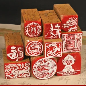 Sceau de tampon en forme de Dragon fini de chapitre de calligraphie carrée pour fournitures de Scrapbook de peinture traditionnelle chinoise de Style ancien