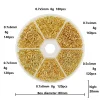 kc – ensemble de bagues de saut ouvertes en alliage de couleur or, kit d'accessoires pour bricolage, bracelet, collier, chaîne, fournitures de fabrication, résultats 4 6 8mm