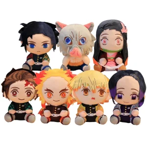 Jouets en peluche Demon Slayer, Anime Kamado Tanjirou Hashibira Inosuke Tomioka Giyuu Rengoku Kyoujurou Kochou Shinobu Agatsuma Zenitsu