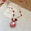 collier de perles de fruits coréens, bijoux colorés, fleur en cristal, bohème, ras du cou chic, fait à la main, clavicule pour dame