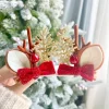 pinces à cheveux en bois de noël pour fille, ornements de noël, cadeau de décoration joyeux noël, accessoires de cheveux elk, bonne année