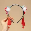 ensemble d'accessoires pour cheveux traditionnels chinois pour filles, bandeau de princesse avec fausses tresses, pinces à cheveux pour enfants, robe fantaisie de fête
