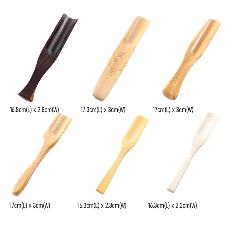 pelle à thé en alliage de bambou naturel, multi style, cérémonie du thé kung fu chinois, six accessoires de gentleman, cadeau de cuillère à thé matcha pelle à thé en alliage de bambou naturel, multi style, cérémonie du thé kung fu chinois, six accessoires de gentleman, cadeau de cuillère à thé matcha
