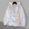veste à capuche à manches longues pour hommes, manteau décontracté, grande poche, vêtements hip hop, sourire, patchwork, adt