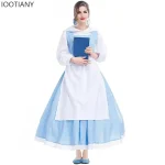 Costume de demoiselle d’honneur Anime bleu et blanc pour femmes, déesse de jeu de rôle, Costume doux et élégant, tenue de fête de carnaval pourim, robe pour femmes Costume de demoiselle d’honneur Anime bleu et blanc pour femmes, déesse de jeu de rôle, Costume doux et élégant, tenue de fête de carnaval pourim, robe pour femmes