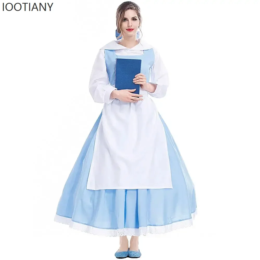 Costume de demoiselle d’honneur Anime bleu et blanc pour femmes, déesse de jeu de rôle, Costume doux et élégant, tenue de fête de carnaval pourim, robe pour femmes Costume de demoiselle d’honneur Anime bleu et blanc pour femmes, déesse de jeu de rôle, Costume doux et élégant, tenue de fête de carnaval pourim, robe pour femmes