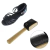 brosse métallique pour chaussures de danse de ballet, housse de protection en pu, manche en bois, l'offre elles en daim de salle de rh, brosses pour livres de chaussures de danse salsa latine