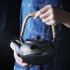 théière japonaise en céramique peinte à la main, pot simple, théière filtrée à la main, théière kung fu créative, service à thé domestique, infuseur à thé