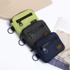 porte monnaie en toile décontracté pour hommes et femmes, portefeuille court à fermeture éclair, porte clés rétro, petit sac d'argent, tendance américains, mini sac à main
