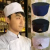 casquette à sushi respirante de style japonais, résistante à l'usure, couleur unie, casquettes à dessus plat, chapeau de chef en maille confortable