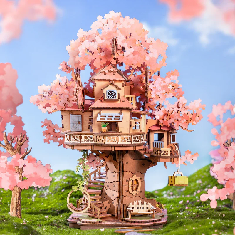 robotime rolife sakura – kits de maquettes de maison dans les arbres, puzzle 3d en bois, décoration de maison, cadeau pour femmes, filles et garçons pour adultes robotime rolife sakura – kits de maquettes de maison dans les arbres, puzzle 3d en bois, décoration de maison, cadeau pour femmes, filles et garçons pour adultes