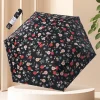 1 pièces parapluie triple pliable protection solaire ultra légère protection uv parasol adapté à la fois claire jour et la pluie