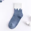 10 paires de chaussettes confortables à rayures en grille, chaussettes tubulaires colorées antidérapantes pour femmes, bonneterie fine, simples, mi mollet, automne