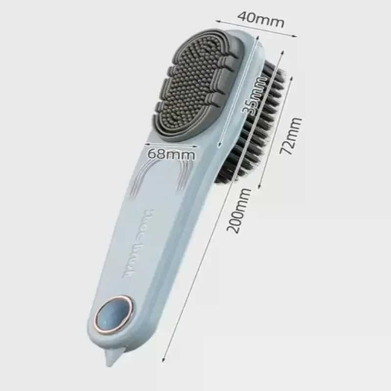 brosse à chaussures double face, brosse de nettoyage à poils souples, tête de brosse en silicone, brosse à long manche pour vêtements et chaussures, outils de nettoyage ménager brosse à chaussures double face, brosse de nettoyage à poils souples, tête de brosse en silicone, brosse à long manche pour vêtements et chaussures, outils de nettoyage ménager