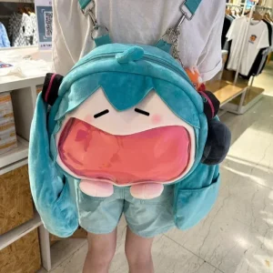 Hatsune Miku sac à bandoulière nouveau sac à dos mignon Anime fille en peluche dessin animé Kawaii sac à dos étudiant sac paquet enfants cadeaux jouets