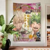 tapisserie bohème suspendue, dessin animé classique my hero academia kaminari denki, pour salon, maison, dortoir, tapisserie japonaise