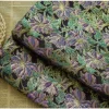 tissu jacquard à fleurs en soie dorée, 1 mètre, à la mode, pour robe, jupe, sac, tissu à coudre décoratif