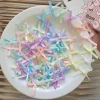 Mini Rubans en Satin de 100 cm de Haut et 3cm de Large, avec Nministériels ds de Fleurs, pour Bricolage, Artisanat, Scrapbooking, Accessoires d&rsquo;Embellissement, 2.5 Pièces