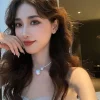 collier ouvert plein de diamants et de petites perles pour femmes, personnalité japonaise et coréenne, sangle de cou, chaîne de clavicule
