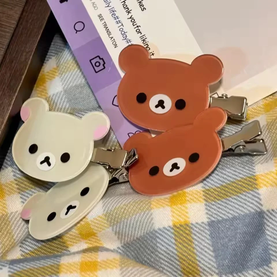 rilakkuma korilakkuma pinces à cheveux anime tête d'ours épingles à cheveux mignonnes et pinces chapeaux kawaii accessoires de cheveux pour femmes filles rilakkuma korilakkuma pinces à cheveux anime tête d'ours épingles à cheveux mignonnes et pinces chapeaux kawaii accessoires de cheveux pour femmes filles