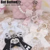 porte clés pendentif diamant de style japonais, doux, lolita gothique, jobow, chaîne de perles, dentelle, sac ita, paquet de pilules, y2k