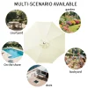housse de remplacement pour parasol, 6 nervures/8 nervures, pour marché, patio, auvent en tissu, imperméable, pour jardin extérieur