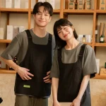 Tablier gilet de Style japonais, plusieurs poches réglables, résistant à la saleté, bretelles élargies, tablier de cuisine à la mode pour femmes