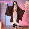 costume de cosplay kamadoo nezukoo, anime dokidoki sr, kimono rose pour femmes, accessoires de perruque de cosplay d'halloween, en stock