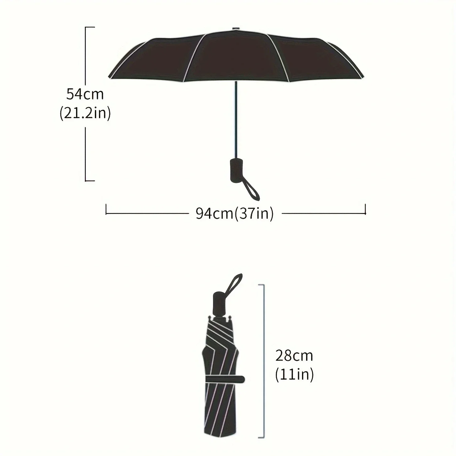 parapluie pliable transparent, portable, esprit, entièrement existent, Étanche à la pluie, 3 plis, 1pc parapluie pliable transparent, portable, esprit, entièrement existent, Étanche à la pluie, 3 plis, 1pc