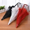 parapluie élégant en dentelle pour femmes, motifs floraux ajourés, mini parapluie de mariée, parasol délicat en dentelle blanche lolita