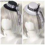 Mini chapeau de Note de musique pour femmes, Style Harajuku, mignon, ruban Lolita Y2k, chapeau japonais, coiffure en dentelle, petit chapeau, accessoires 2025 Mini chapeau de Note de musique pour femmes, Style Harajuku, mignon, ruban Lolita Y2k, chapeau japonais, coiffure en dentelle, petit chapeau, accessoires 2025